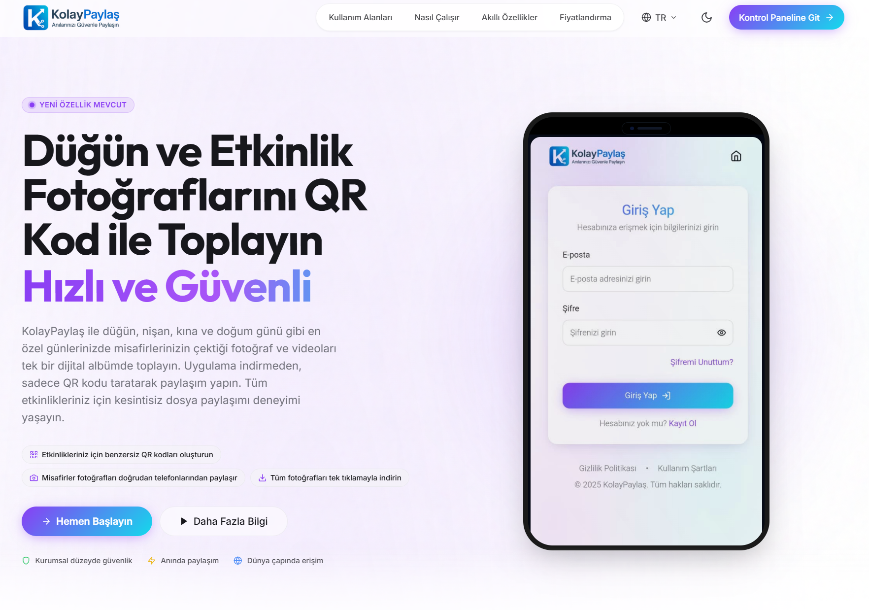 Kolaypaylaş Etkinlik Medya Paylaşım Uygulaması