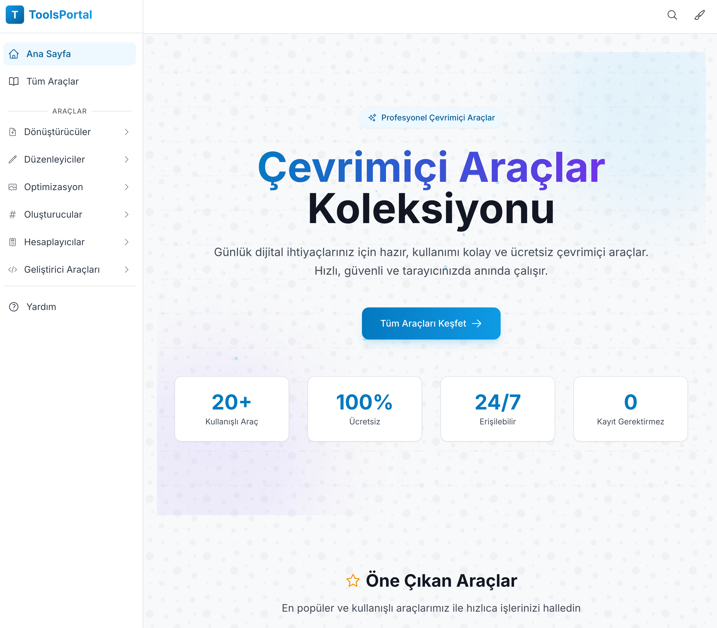 Çevrimiçi Araçlar Portalı
